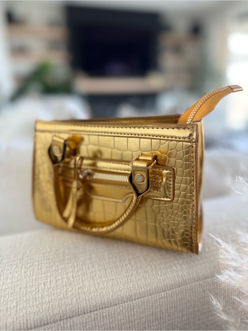 Metallic mini purse